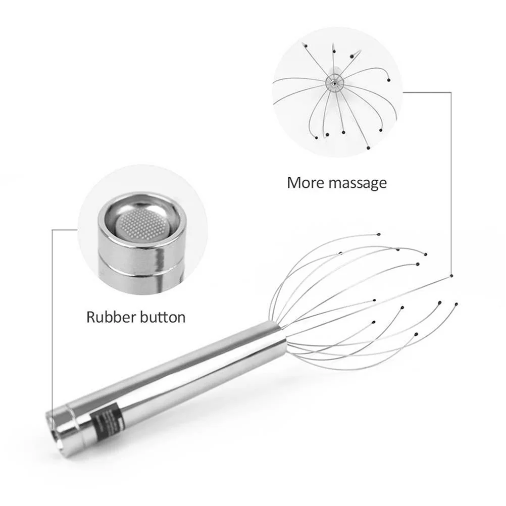 

Scalphead Hair Scratcher Brushtool Electric Scrubber Claw Tingler Showerwire Steel Massaging Neck Body Hammers Fingers Muscle