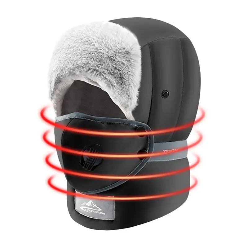 

Охотничья Шапка, зимняя Русская Шапка-бомбер, многофункциональные зимние теплые принадлежности с шапкой, шарфом, съемным щитом для лица и о...