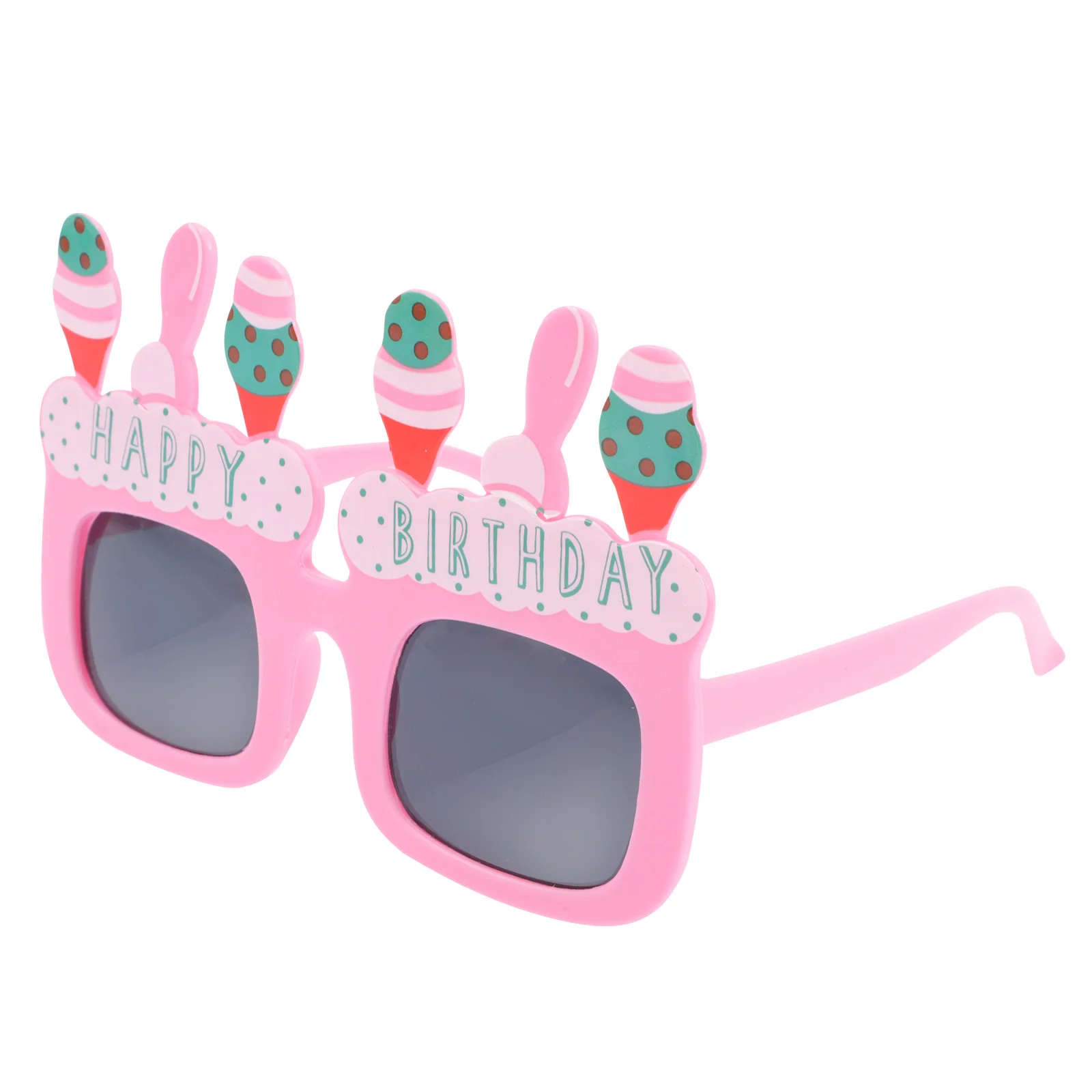 

2 Pcs Birthday Eyeglasses Decors Party Glass Props Birthday Cosplay Eyeglasses