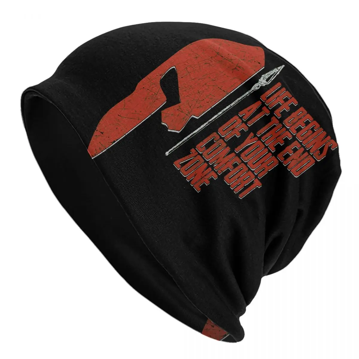 

Life Begins At The End Of Your Comfort Zone Outdoor Beanie Caps Spartan Race Skullies Beanies Ski Caps Bonnet Homme Hats
