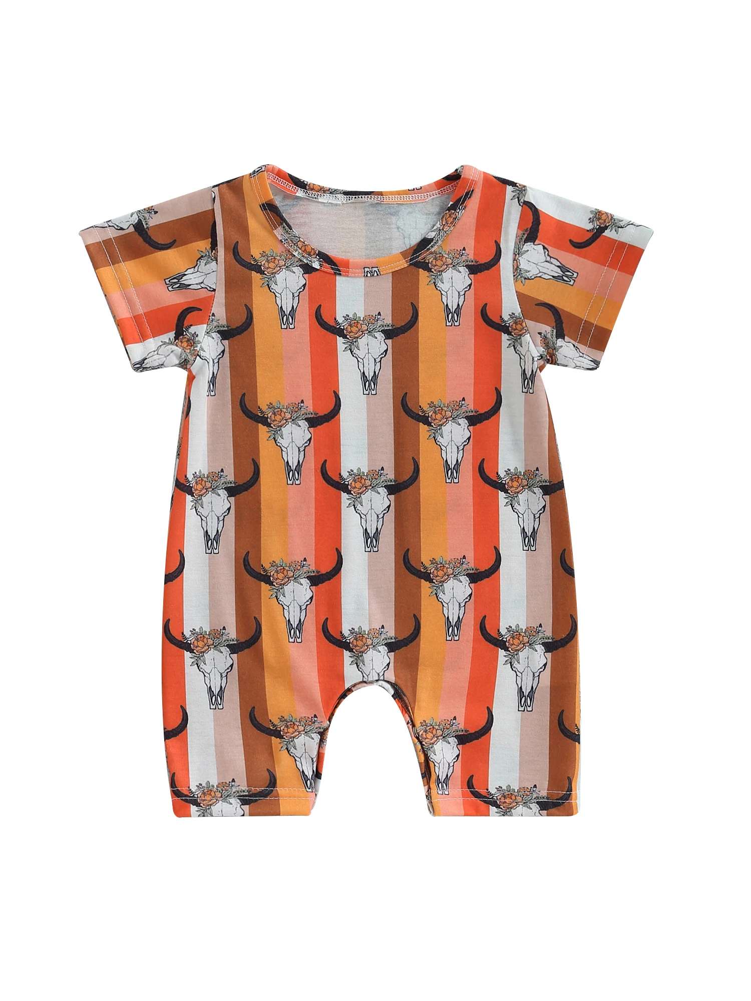 

Baby Boys Romper Cow Head Cowboy Hat Print Sleeveless Crew Neck Jumpsuits Summer Newborn Baby Clothes Bodysuits