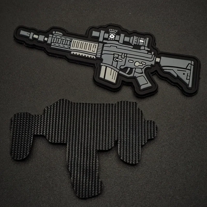 Тактическая нашивка для оружия AK версия Q значки боевых пистолетов 3D из ПВХ Glock на