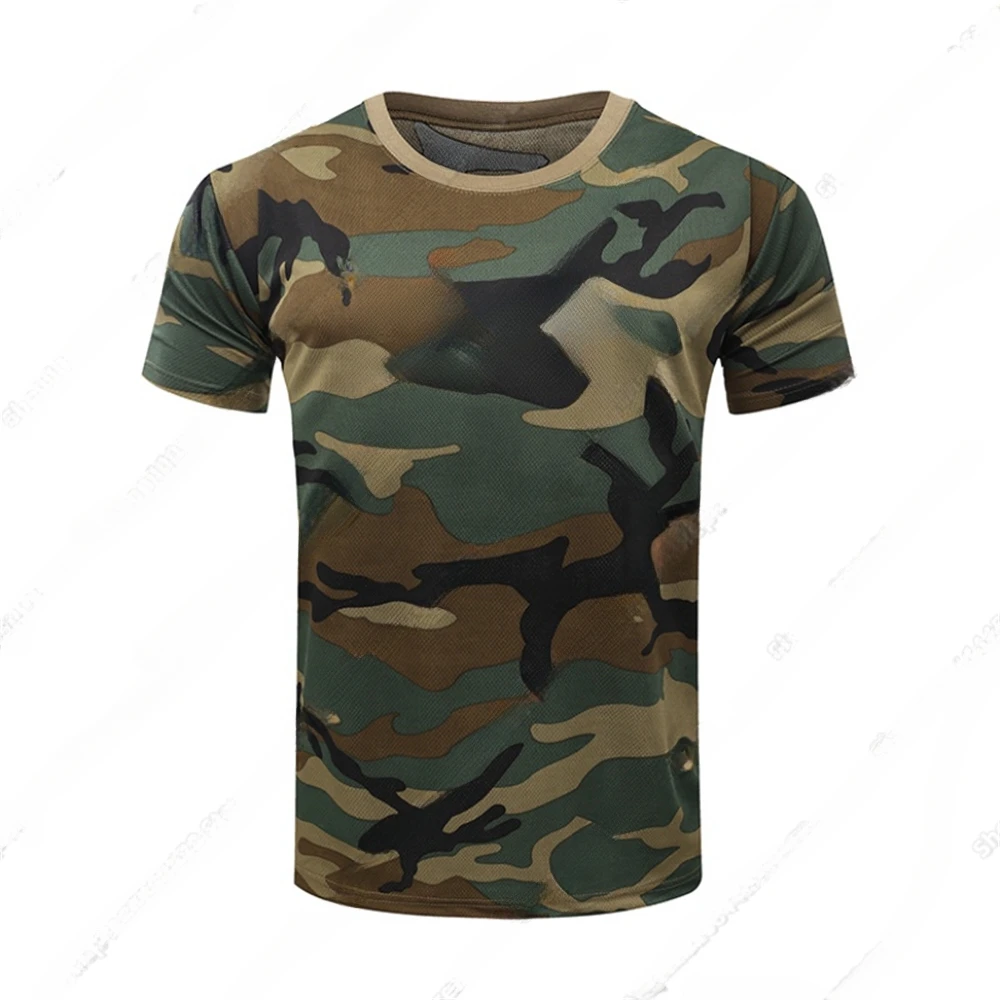 Футболка для рыбалки UPF 50 + футболка выступлений Мужская с коротким рукавом