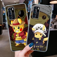 pokemon pikachu cosplay phone case for huawei p20 p30 p40 plus lite 4g p50 pro p smart z 2019 soft silicone case cover pikachu