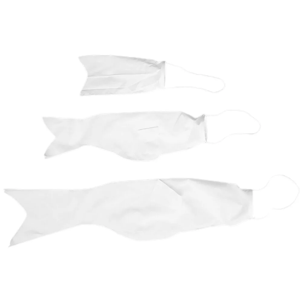 

3 Pcs Blank Canvas Japan Carp Windsock DIY Koinobori Cloth Flag Japanese Student