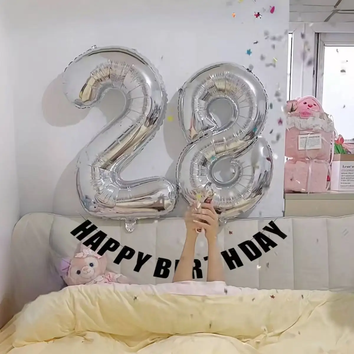 Черный цифровой воздушный шар атмосфера реквизит для фотосессии украшение