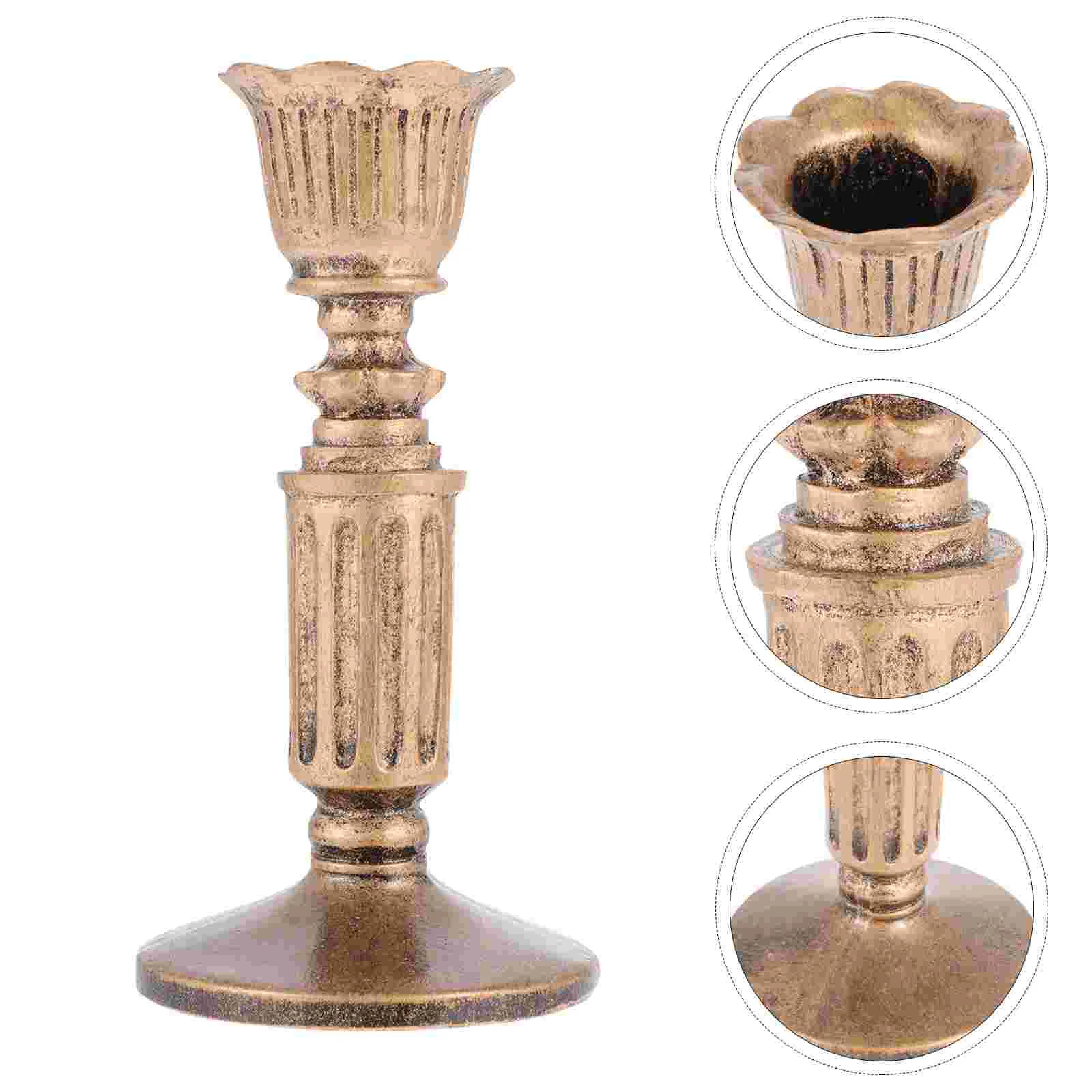

Holder Pillar Holders Candlestick Stand Vintage Taper Candelabra Gold Decor Candlelight Led Tealight Classical Wedding Retro