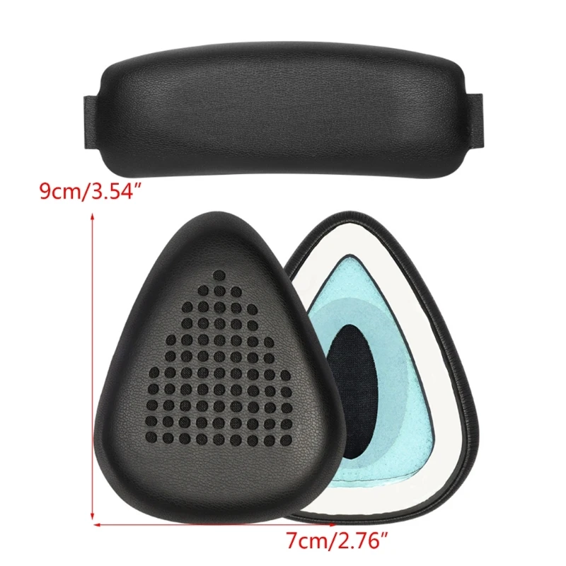 M2EC Comfortable Protein Ear pads HeadBeams for Meka Dva Headset Earmuff Memory Foam Noise Cancelling Ear Pad Cover Headband