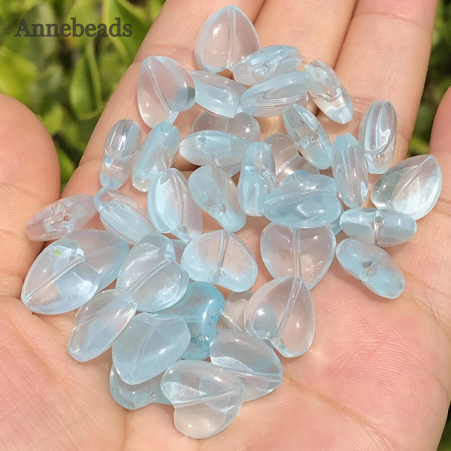 50 шт. хрустальные бусины в форме сердца небесно-голубой Чешский стиль аксессуары