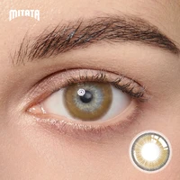 mitata 10pcs5pair color contact lenses moonlight green brown with diopter vision correction daily eye color lens