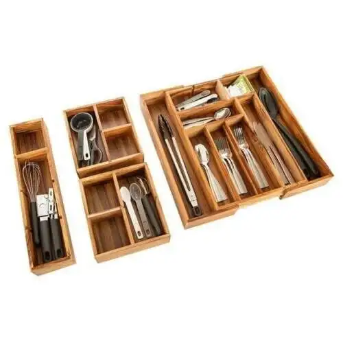 

Wood Drawer Organizer, 4-piece Set