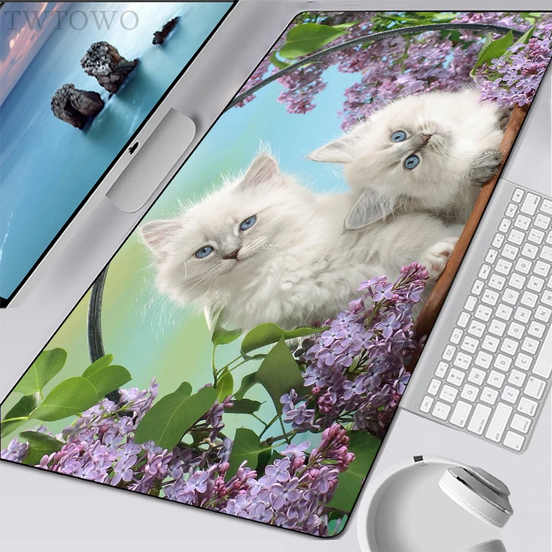 

Mouse Pad Gamer XXL Large Custom Computer Mouse Mat MousePads Cute Cat Anti-slip Office Laptop Natural Rubber Desktop Mouse Pad