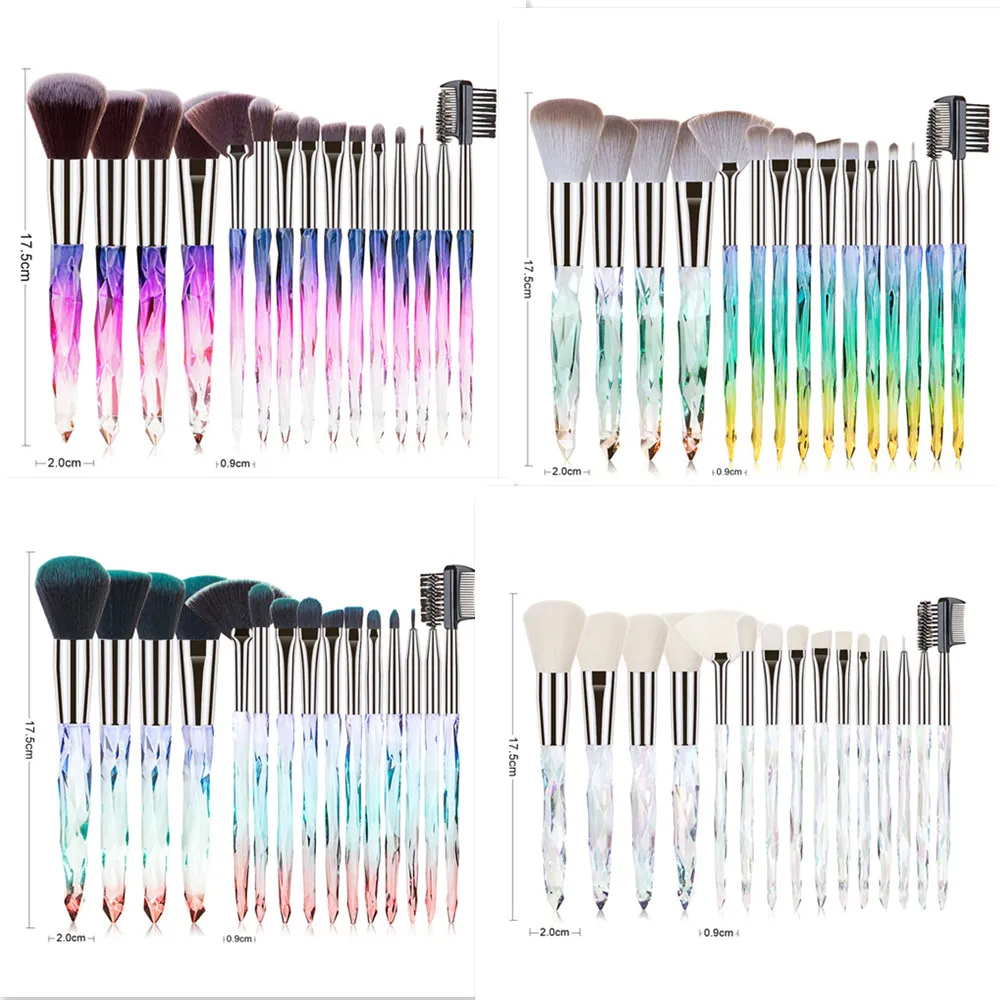 

Набор кистей для макияжа с бриллиантами, 15 шт.