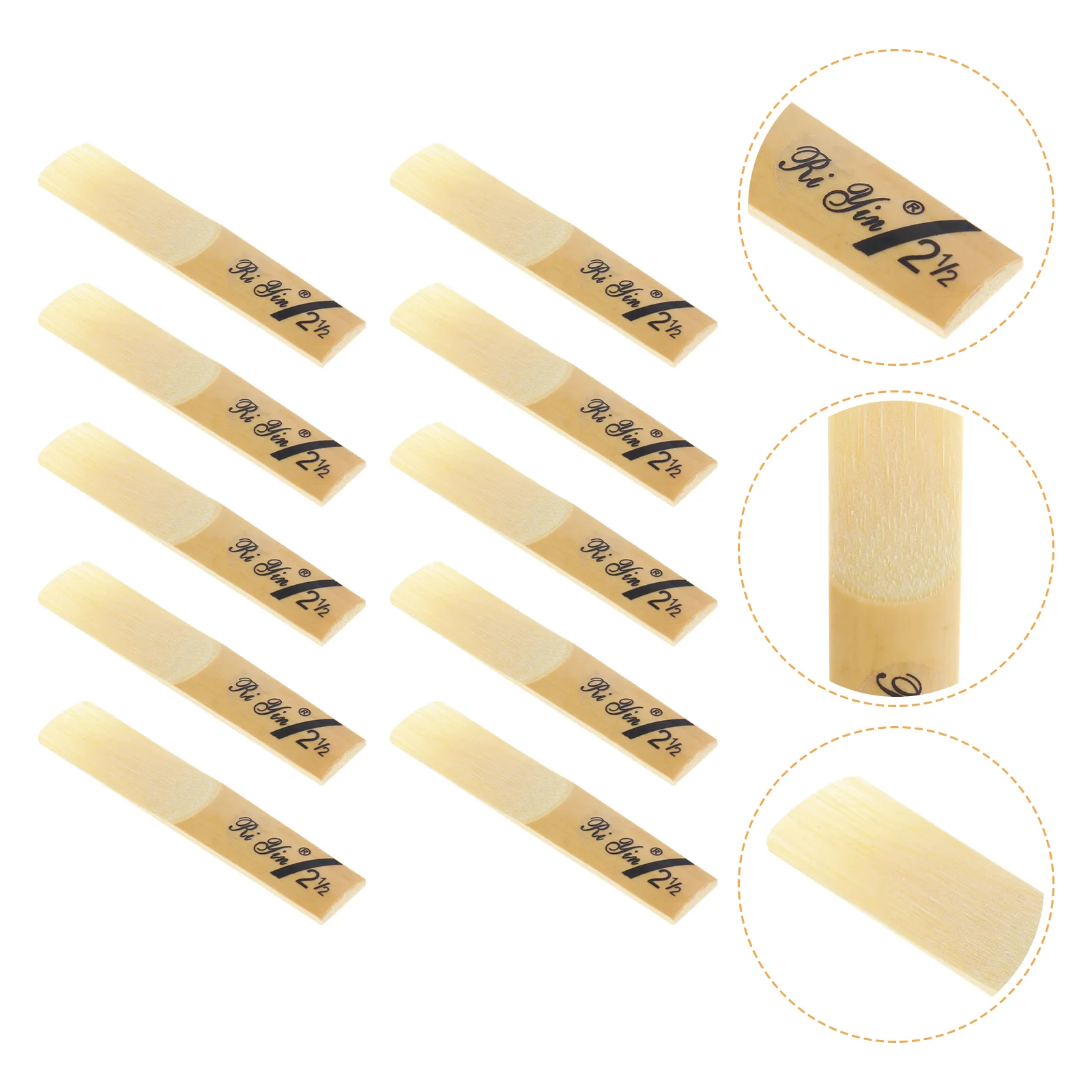 

10 Pcs Oud Instrument Clarinet Reed Strength 2.5 BB Reeds Accessories Parts Go-parts Mouthpiece Wind