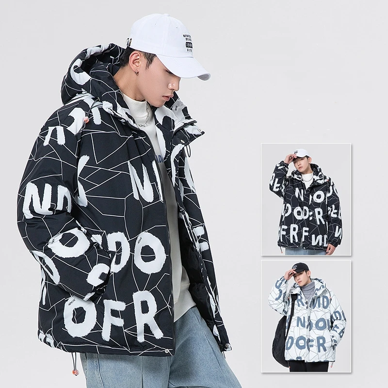 Men's winter Cotton Clothes Fashion hooded men's Clothing Youth thickened warm Jacket Parkas