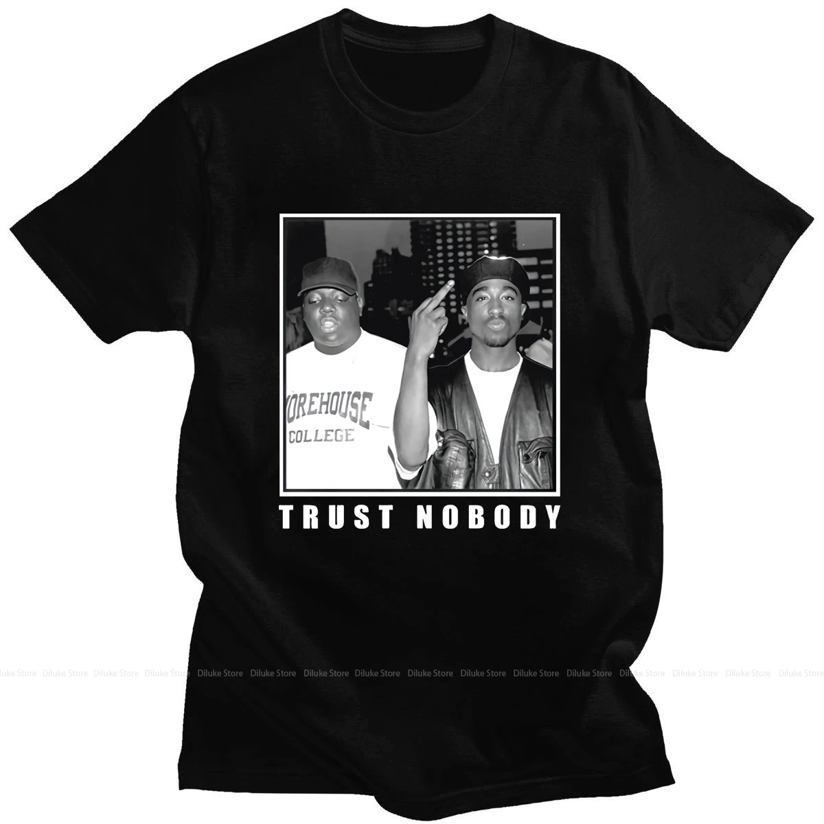 

Summertime New Style Trust Nobody Tupac 2Pac Shakur Notorious Big Men Printed T Shirt Mens Homme Clothing Harajuku Tees Tops