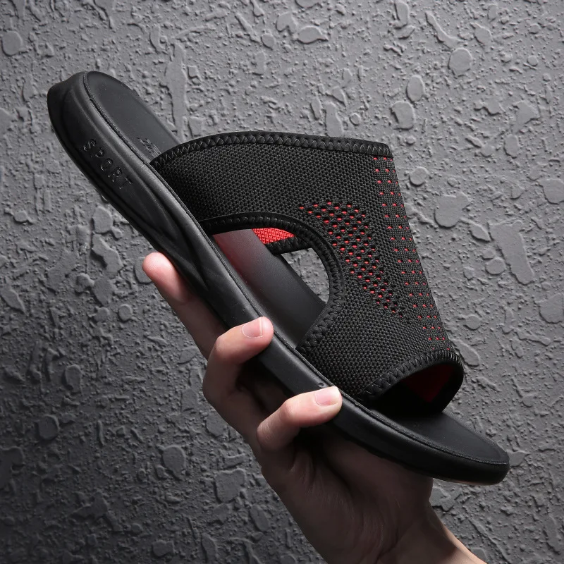 Mesh Summer Outdoor Breathable Shoes Flip Flops Fashion Shoes Slides For Men