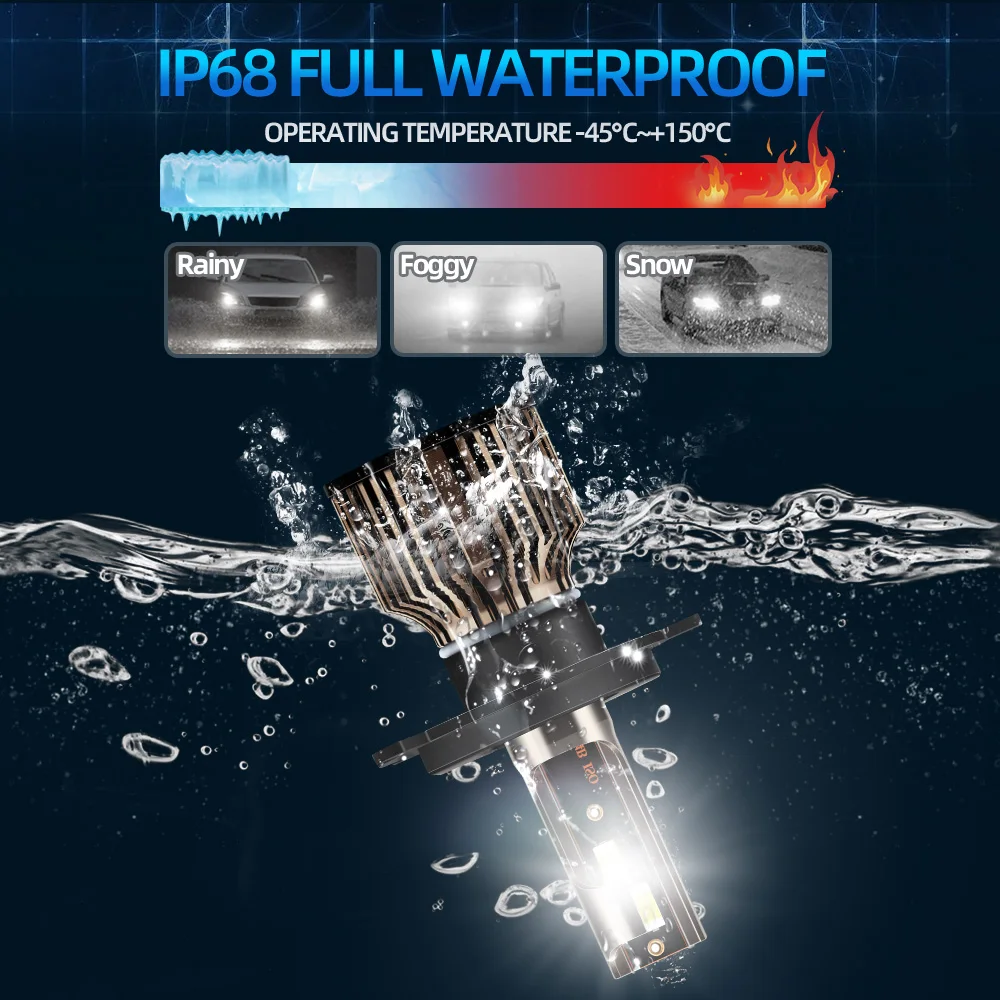 Автомобильная лампа TEENRAM 6000K белая высокая мощность яркость H4 дальний/ближний