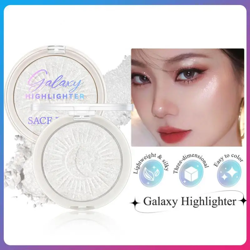 

Face Contouring High Light Highlighter Fairy Highlighter Brighten Face Delicate Highlighter Palette 3 Colors 3d Glitter Powder