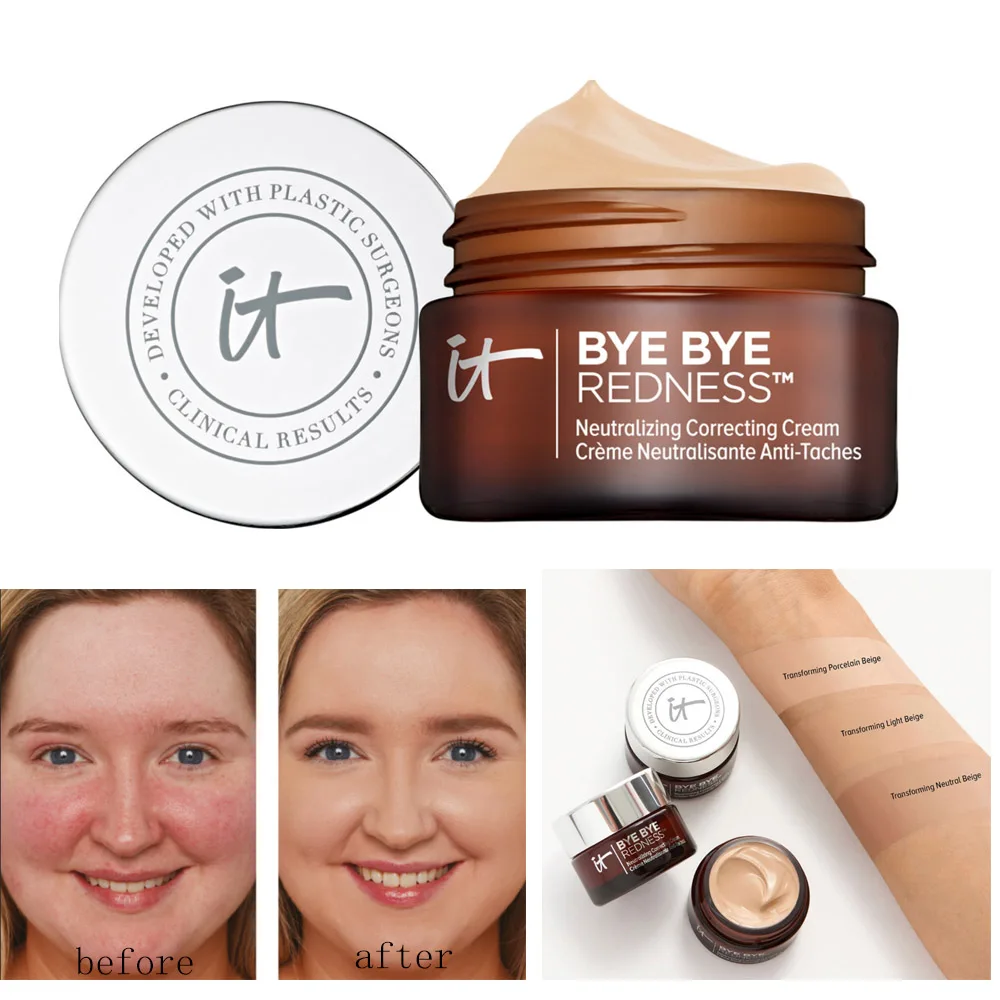 

Brand Bye Bye Redness Correcting Cream Concealer Cream Make Up Base Long Lasting Makeup Foundation Corrector Skin Care