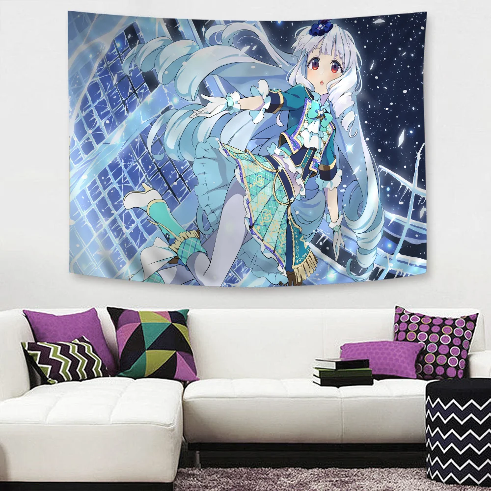 Aikatsu Anime Tapestry Hanging Tarot Hippie Wall Rugs Dorm Home Decor