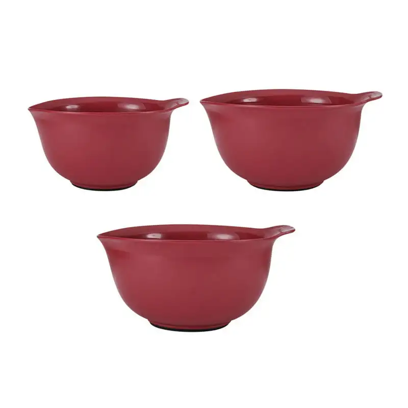 

of 3 Plastic Mixing Bowls in Red
