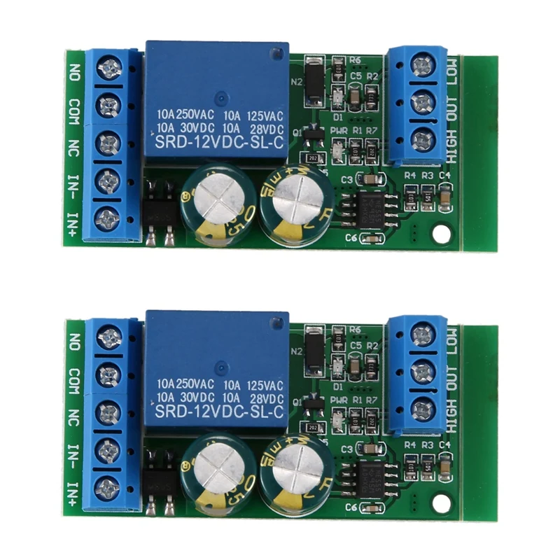 

New 2X 12V Water Level Automatic Controller Module Liquid Sensor Switch Solenoid Valve Motor Pump