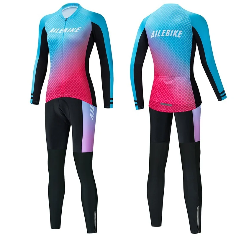 

Summer cycling clothing long-sleeved women's suit spring and autumn cycling clothing cycling clothing road riding equipment