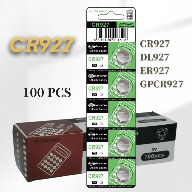 

Discount Package 100Pcs 927 Battery CR927 Button Battery 3V 927 Electron 3V