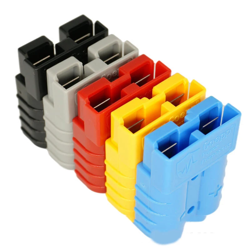 

50A 600V Plug Charge Plug Double Pole With Copper Contact Handle Anti Electric