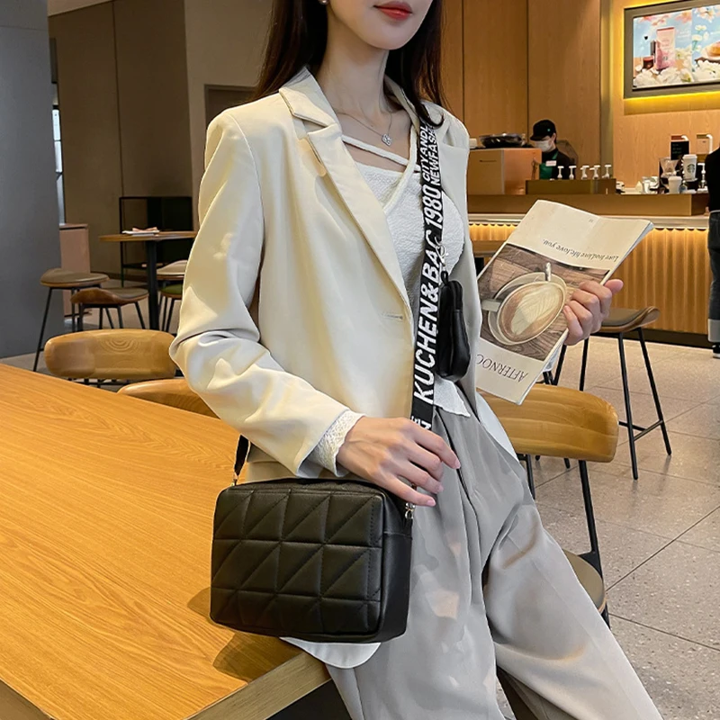 Дизайнерская Клетчатая Женская Сумка Через Плечо Из Искусственной Кожи Простая