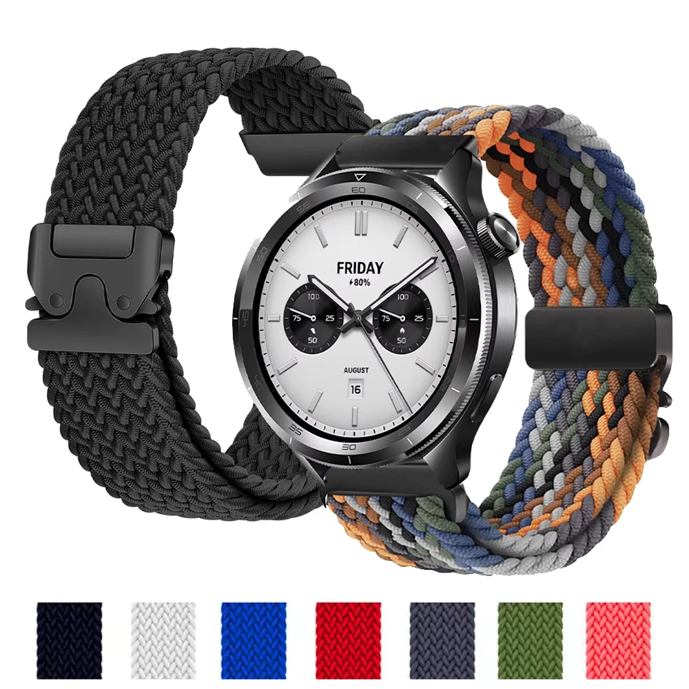 Фото Для часов Xiaomi S4 S3 S2 S1 Active Strap Парашютный плетеный браслет correa для часов Xiaomi Цвет 2-цветный спортивный ремешок 18 мм 22 мм №1