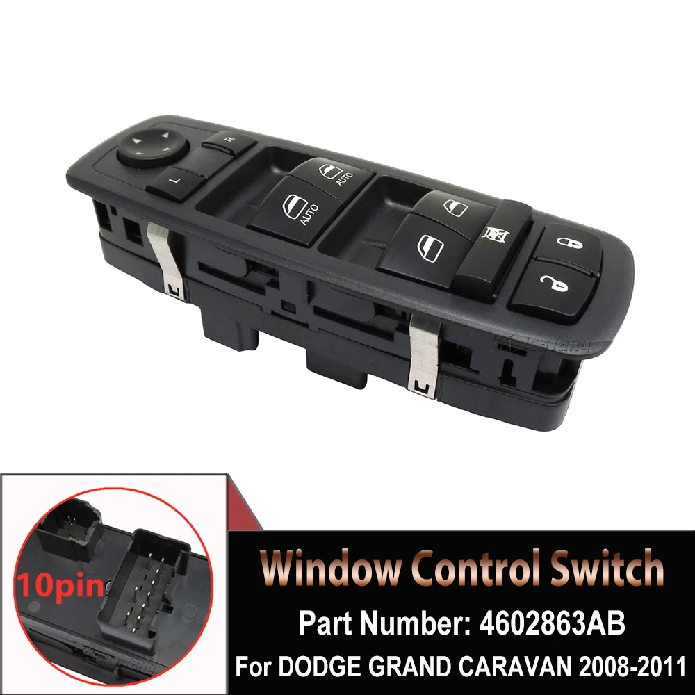 

10 Pins Power Window Control Switch For Dodge Ram 1500 2500 3500 2009-2012 68110866AA 4602863AC 4602863AB 4602863AD Car Styling