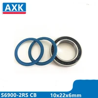 axk 1pcs s6900 2rs stainless steel 440c hybrid ceramic deep groove ball bearing 10x22x6mm s6900 2rs cb abec 5
