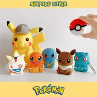 pokemonpikachu silicone case for earphones airdots 3 pro airpods1_2 _3 pro case cover wireless bluetooth headset shell gift toys