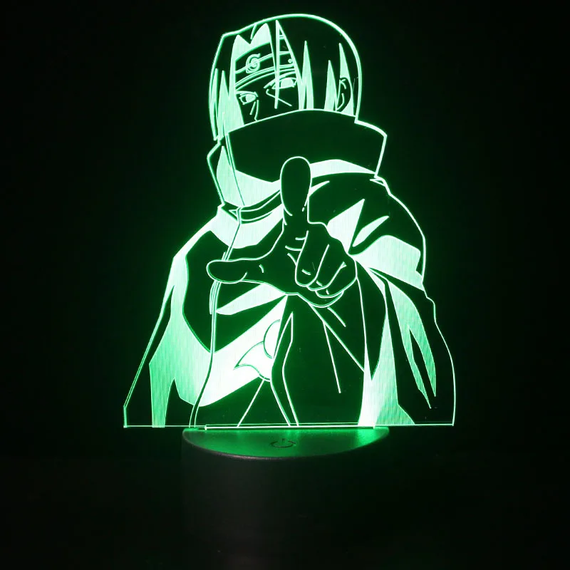 

TAKARA TOMY Naruto Uchiha Itachi Ki Kakashi 3D ночник светодиодный светсветильник льник 7/16 цветов трехмерная маленькая настольная лампа подарок на день рожден...
