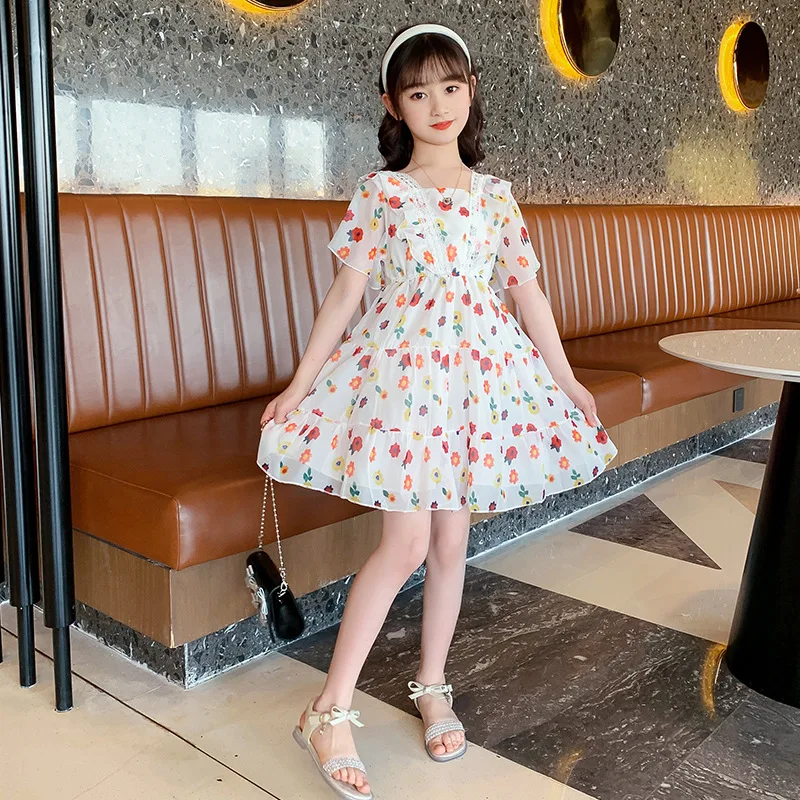 Новинка 2022 летнее платье для девочек повседневный пляжный сарафан одежда