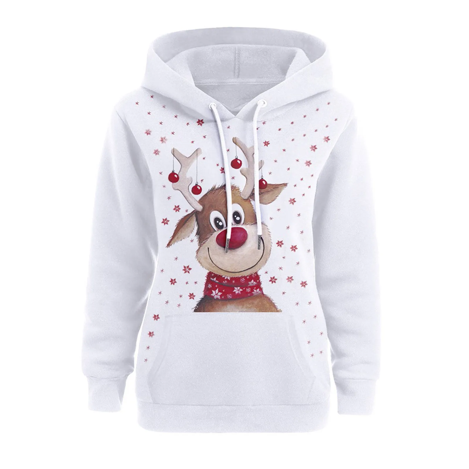 

Women's Fashion Sweatshirt Print Long-sleeved Hooded O Neck Warm Sweatshirts Casual Sweatshirt Womens Thin Sweatshirt Women