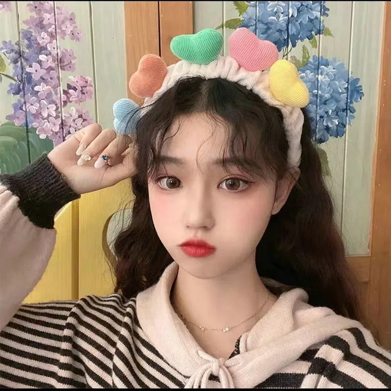 

Ins Girls Cartoon Headband Love Launch Hairband Wash Face Hairband With Cute Stretch Hair Accessories