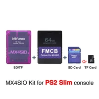 mx4sio sio2sd sd card adapter for ps2 playstation 2 fortuna fmcb card for ps2 slim consoles