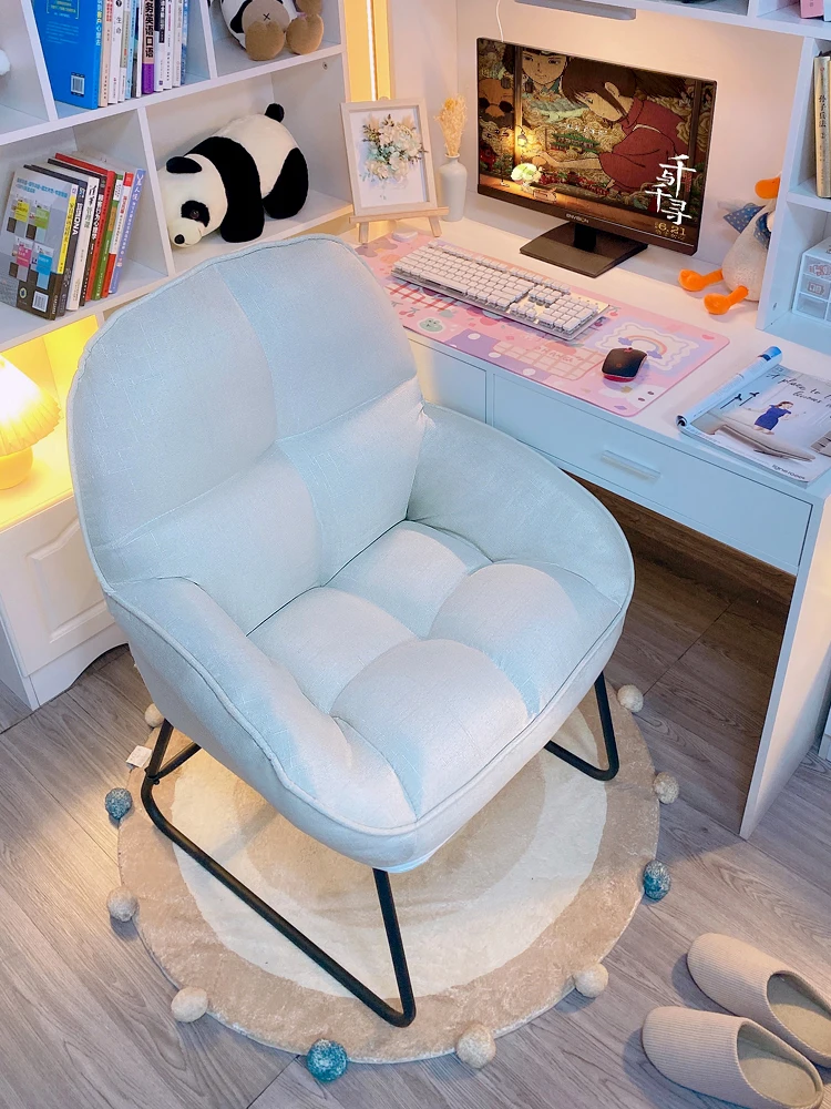 

Computer Chair Household Lazy Sofa Chair Dormitory Bedroom Backrest Chair Comfortable Long Sitting Desk Chair Single Sofa Bench