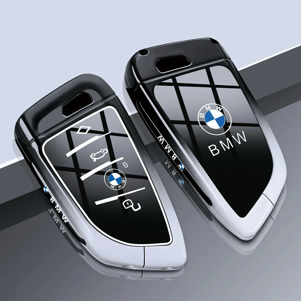 

Чехол для автомобильного ключа из цинкового сплава, брелок для BMW 1, 2, 3, 4, 5, 6, 7 серии X1 X3 X4 X5 X6 X7 F10 F20 F30 G20 G30 F15 F16 G05 F34 Сумка