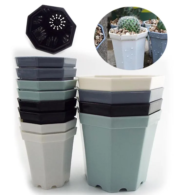 10 шт. пластиковые квадратные горшки для растений