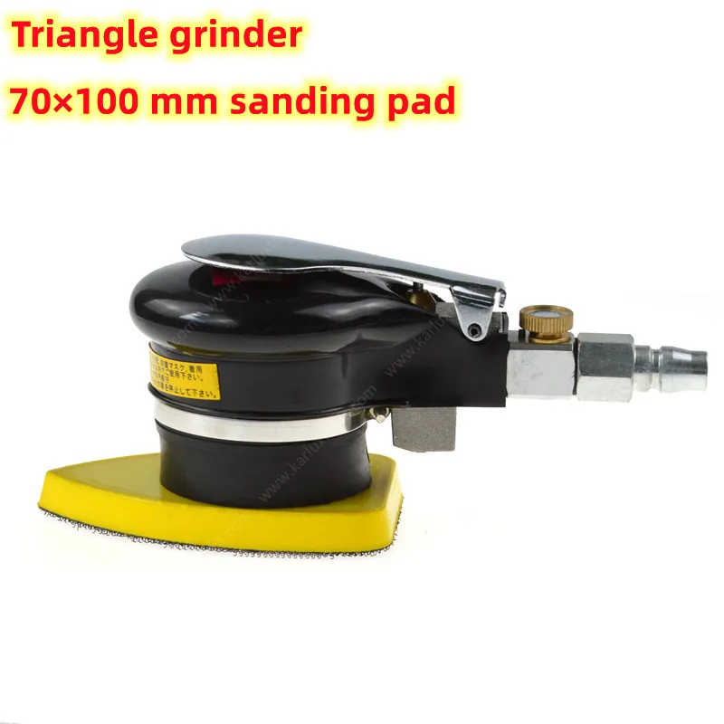 70*100mm&90*130mm Pad,Pneumatic Triangle Grinder Air Marginal Sander Corner Polishing Machine Non Vacuum Eccentric Sanding Tools