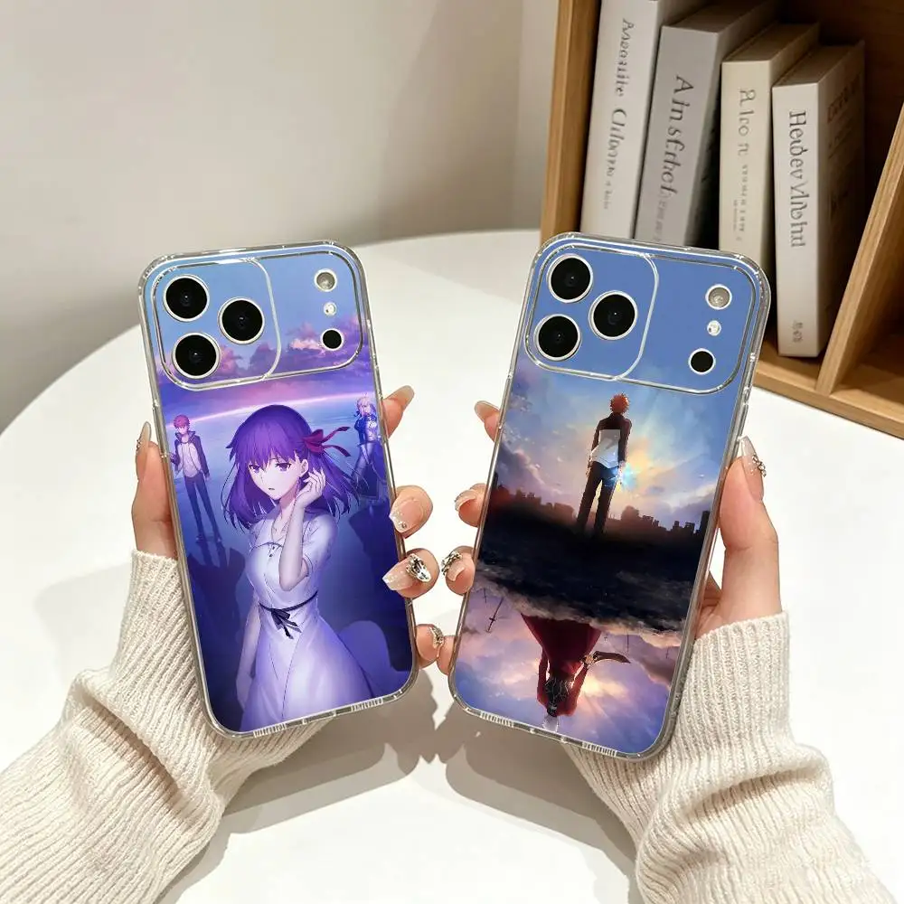 Фото Чехол для телефона Clash With Future Self Fatestay night UBW для iPhone 17, 16, 15, 14, 13, 12, Pro Max, 16 Plus, мягкий силиконовый прозрачный чехол №1