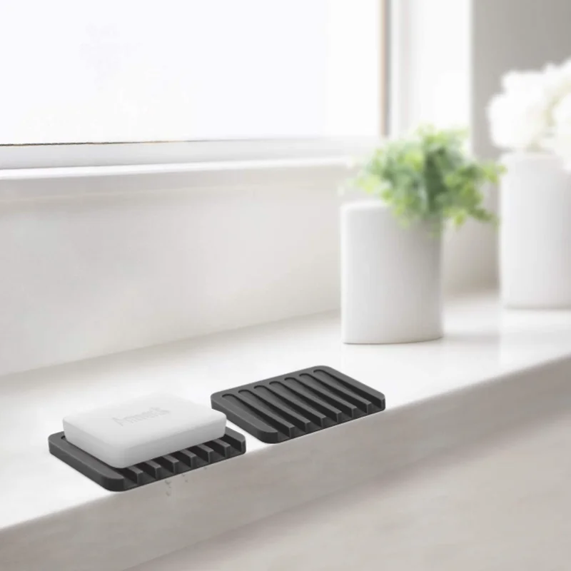 

1pcs storage rack bathroom silicone soft soap tray tray drainage bath tools household supplies drainage rack bathroom storage