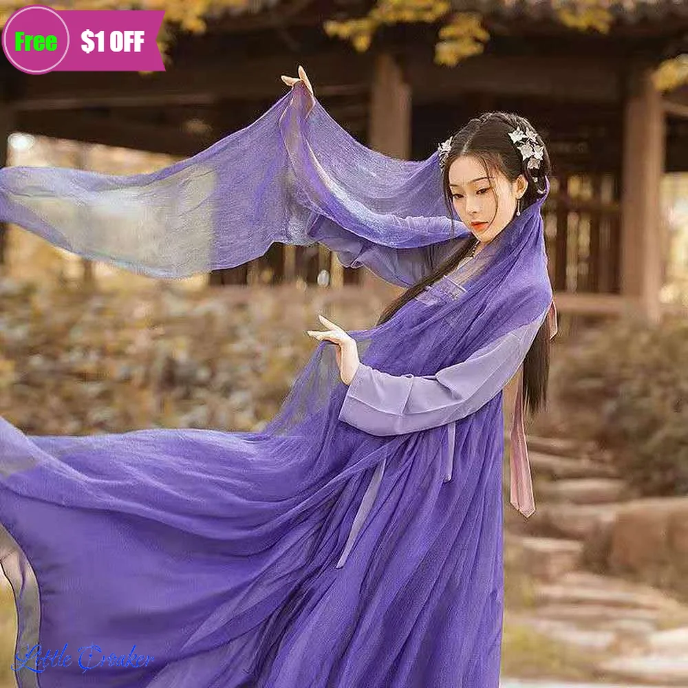 

Chinese Ancient Dress for Women Elegant Fairy Clothes Dance Purple Red Chinese Costume Ancient Chinese Traditional Hanfu Dress