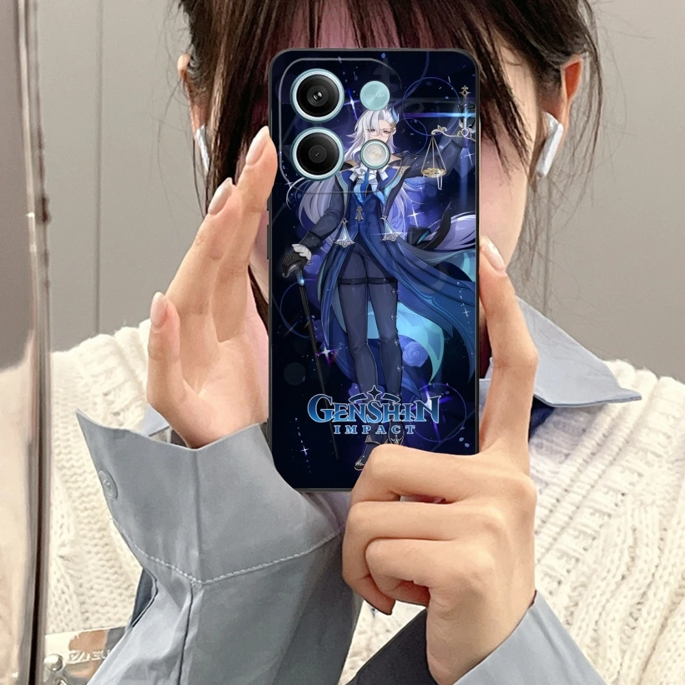 Чехол для сотового телефона Genshin Impact Neuvillette для Xiaomi Redmi Note 13 12 11 10 9 8 7 6 S A Pro Lite Plus 5G, черный чехол (art.: 3920c8dd2a5ca) - 3920c8dd2a5ca