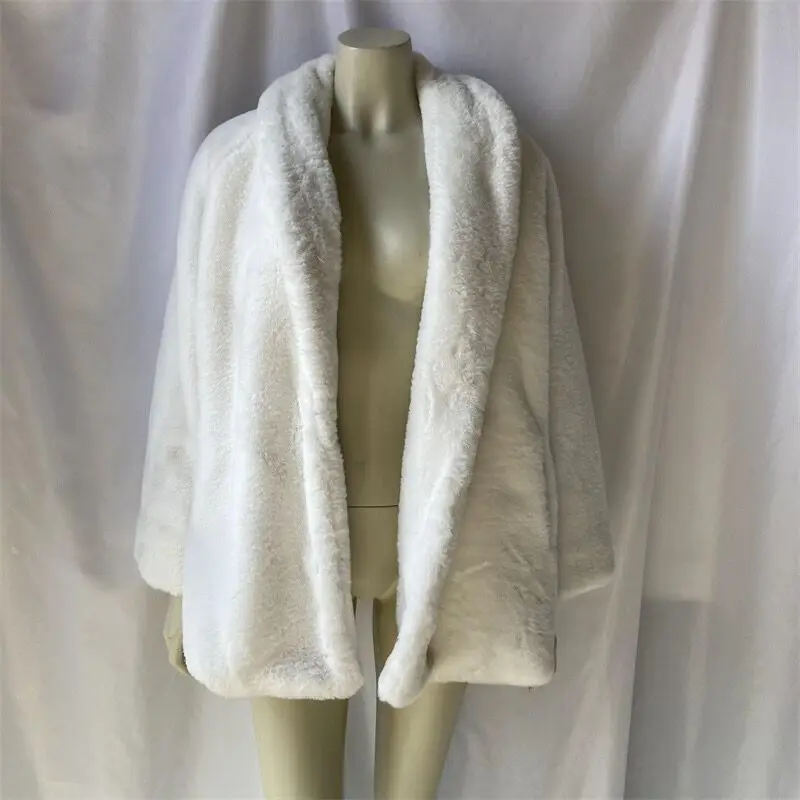 Women Thick Warm Fur Plush Coat Winter Fashion Solid Cardigan Turn-down Collar Coat Women Casual Long Sleeve Loose Faux Fur Coat