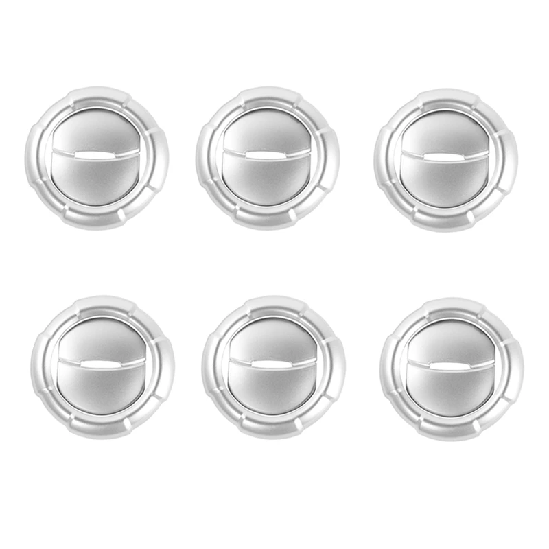 

Car Dashboard Air Conditioning Air Outlet Vent Trim Cover Stickers For Suzuki Jimny JB74 2019-2022 Accessories Silver